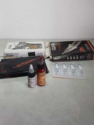 Tattoo materials used with closed needles