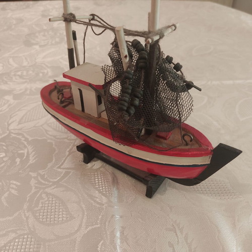 Souvenir wooden boat used from Monemvasia