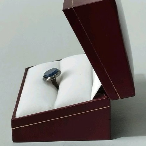 Ilias Lalaounis oval cufflink silver 925 with semi-precious stone Lapis