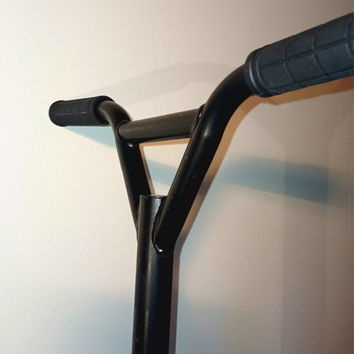 Black two-wheel scooter with rear brake