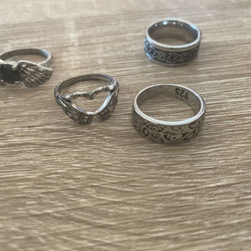 Rings set of four stainless steel new