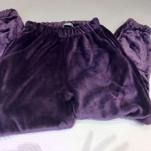 Purple velvet tracksuit set jacket-pants L-XL like new