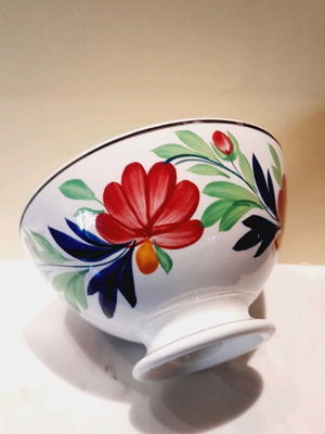 Opaque De Sarreguemines bowl like new, antique 1875-1930