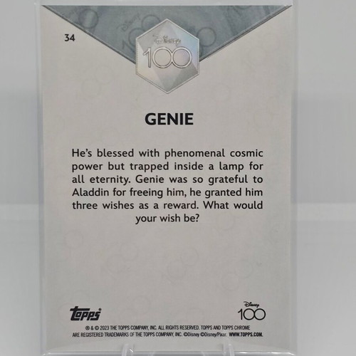 Topps Chrome 2023 Disney 100 Years of Wonder #34 Genie card