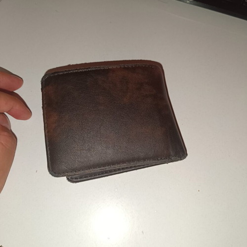 Leather wallet new, brown
