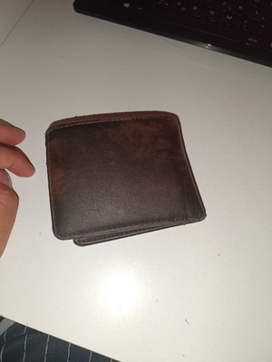Leather wallet new, brown