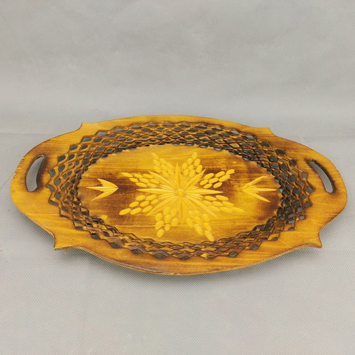 Wooden fruit bowl used, vintage
