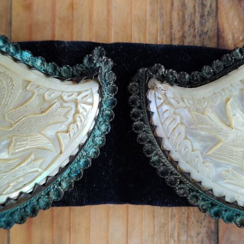 Authentic Bulgarian Pafti used, with sacan and mother-of-pearl