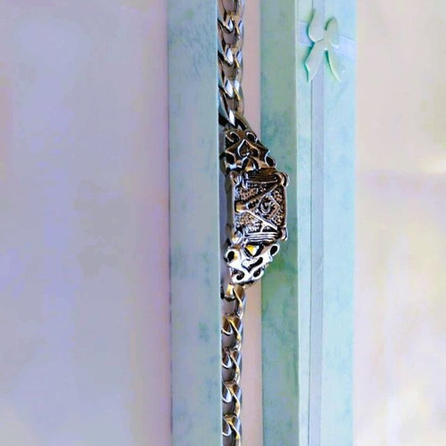 Free Mason Stainless Steel Bracelet with Chunky Chain and ID Plate new