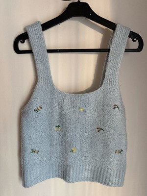 ZARA knitted crop top turquoise new size M
