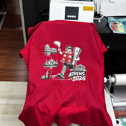 Olympiacos Euroleague T-shirt new, red, sizes L to XXL
