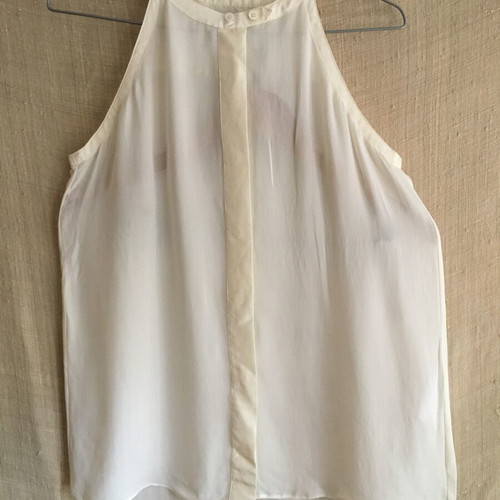 Silk summer ivory top CLOSED, size S, like new