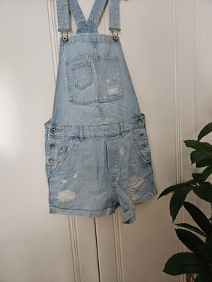 Denim summer salopette used, size S