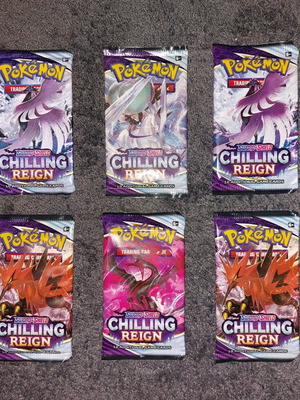 Chilling Reign booster packs καινούργια, 6 σφραγιστά φακελάκια Sword & Shield