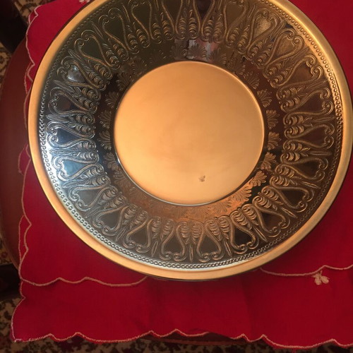 Silver-plated Zoulovits platter fondue fruit bowl like new