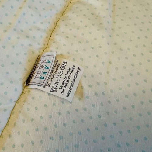DownTown Crib Bumper like new, 3 pieces cotton fabric