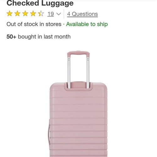 American Tourister suitcase like new, rare pink USA model