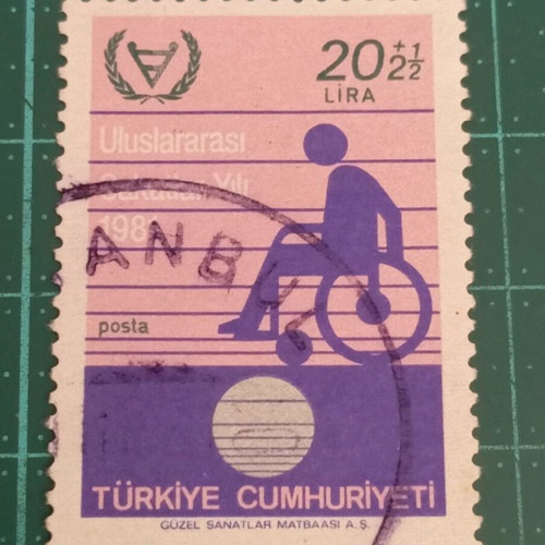 Turkey stamp 1981 international Year of disabled like new