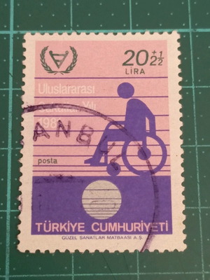 Turkey stamp 1981 international Year of disabled like new
