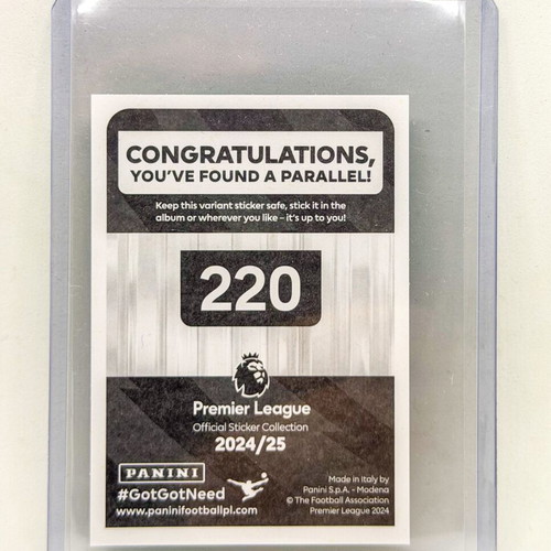 Eberechi Eze Elite Green Parallel Sticker Panini Premier League 2025 new
