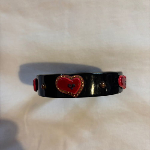 Evita Peroni bracelet like new, black and red