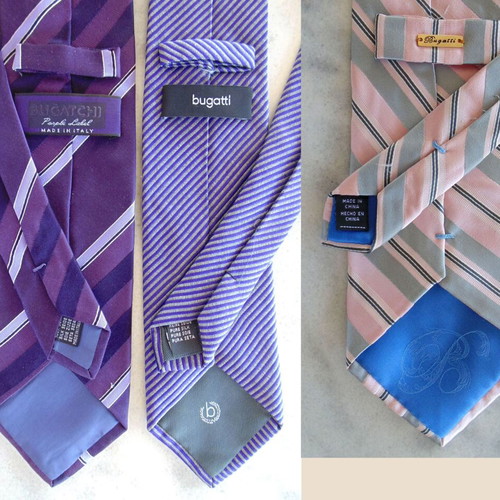 Bugatti & Bugatchi silk ties, pack of 3