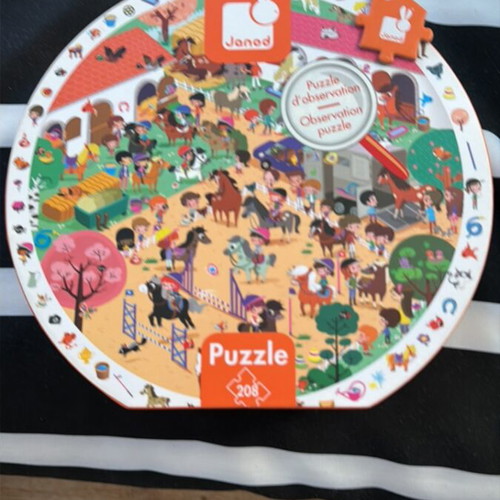 Janod children's puzzle 208 pieces like new