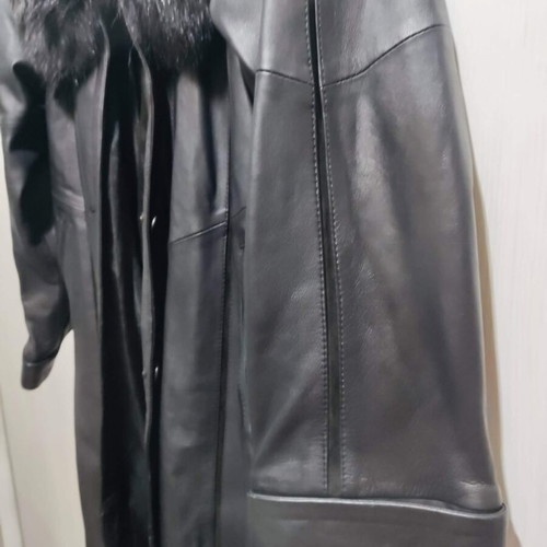 Derma's Art Leather Collection women's coat with detachable fur