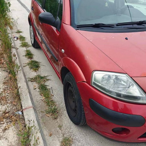 Citroen C3 2008 compact car, manual, petrol, red