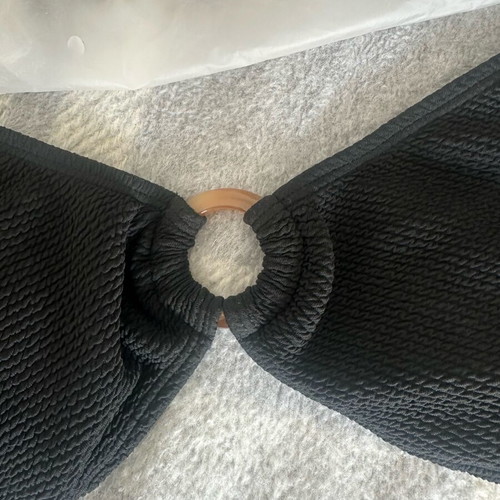 Black Swimsuit new, size L, crinkle fabric