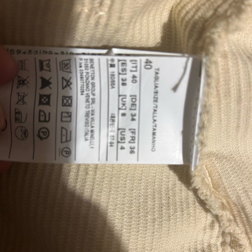 Benetton beige corduroy wrap skirt like new, unworn