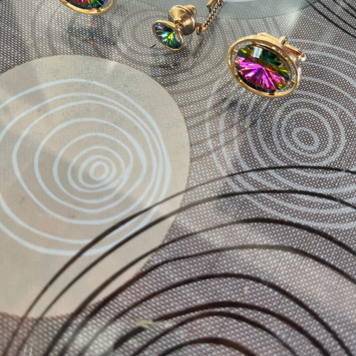 Cufflinks like new, multicolored