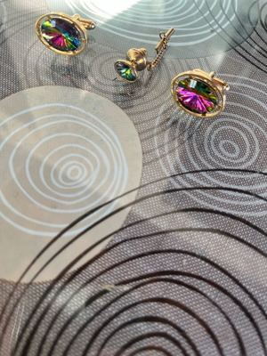 Cufflinks like new, multicolored