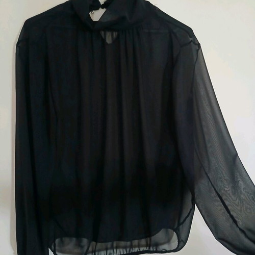 Women's black sheer blouse like new Lost & Found