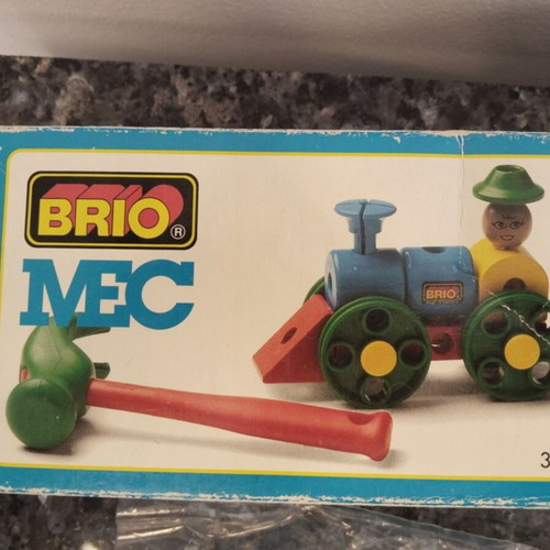 Brio Mec 34342 Vintage Wooden Construction Set with Hammer 1996 like new