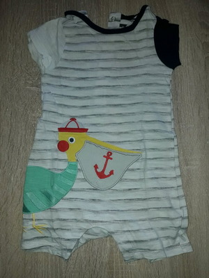 Orchestra baby summer romper used 3-6 months
