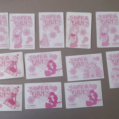 Super Girls Club stickers used, set of 32 pieces