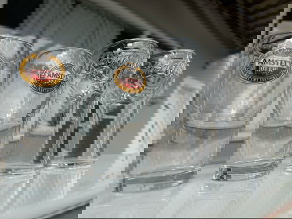 4 Ποτήρια γυάλινα vintage Coca-Cola-Amstel
