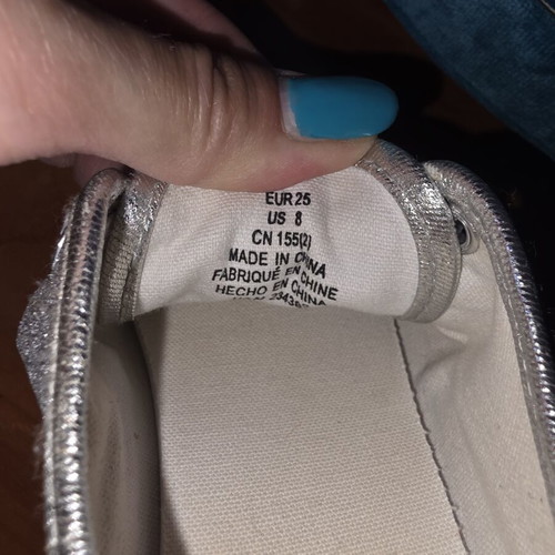 Sneakers H&M size 25 silver glitter like new