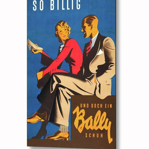 Αφίσα Bally νέας, παλιές κλασικές διαφημίσεις retro