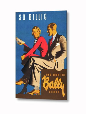 Αφίσα Bally νέας, παλιές κλασικές διαφημίσεις retro