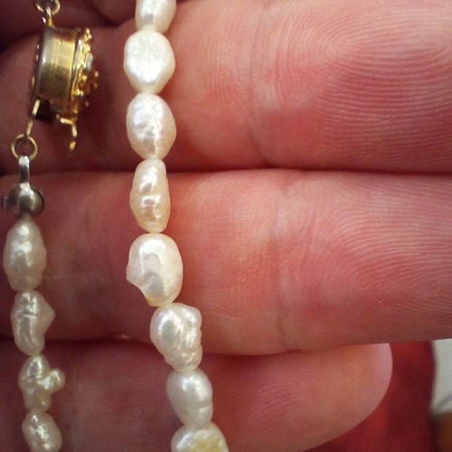 Vintage pearl necklace 60s, length 54 cm, like new