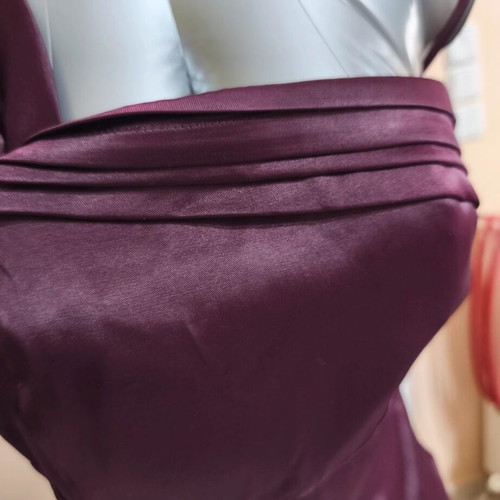 Purple-Melitzani Satin One Shoulder Dress Size S Like New