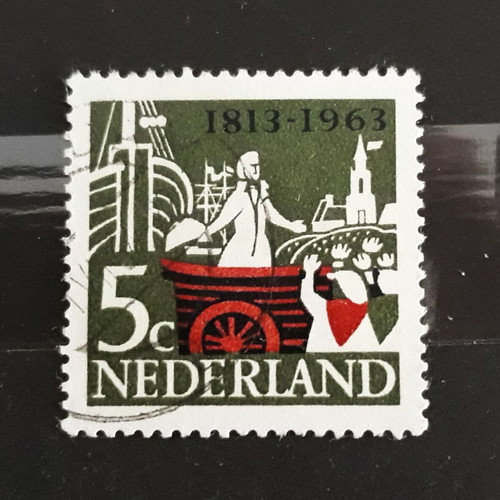 Γραμματόσημο Netherlands 1963 5c σαν καινούργιο, 150 χρόνια Ολλανδική μοναρχία