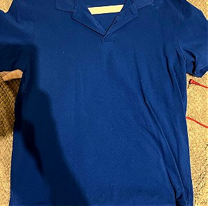 Zara polo t shirt electric blue medium