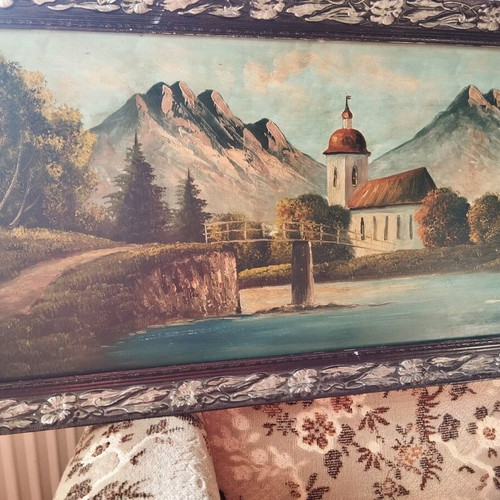Old handmade painting frame used