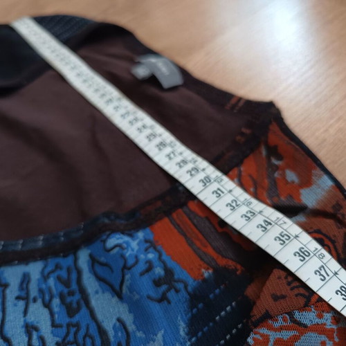 Marc Aurel Y2K Mesh Patchwork Top like new, L/XL, brown multicolor