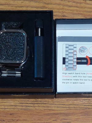 HASLFM Stainless Steel Smartwatch Band with Case for Apple Watch New