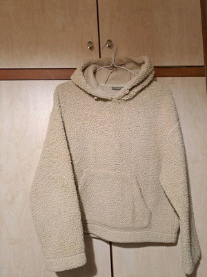 Warm hoodie with ears like new, size M, beige