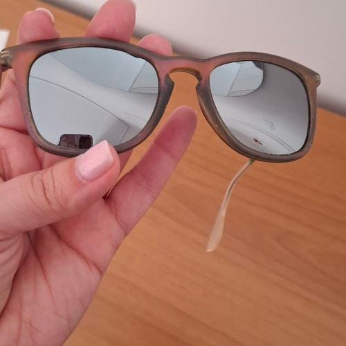 Raymond Clark unisex sunglasses used with silver mirror lenses and pink frame